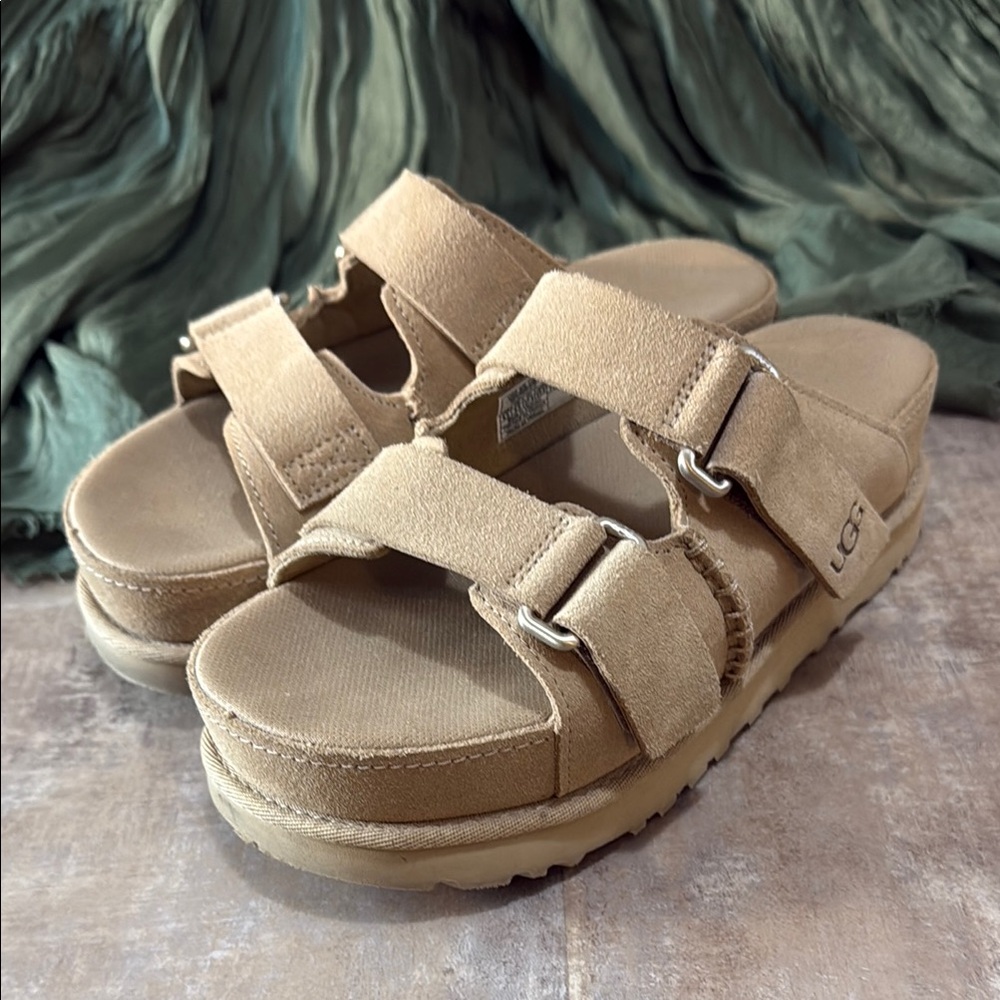 UGG Women's Beige Strap Sandals